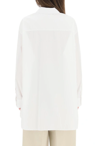 Shop The Row Oversized Poplin Shirt In White