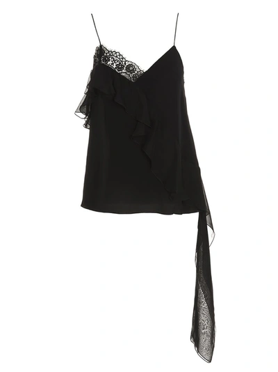 Shop Faith Connexion Asymmetric Strappy Sleeveless Top In Black