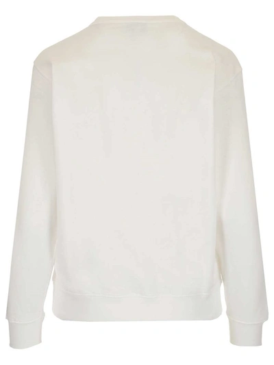 Shop Kenzo Tiger Embroidered Crewneck Sweatshirt In White