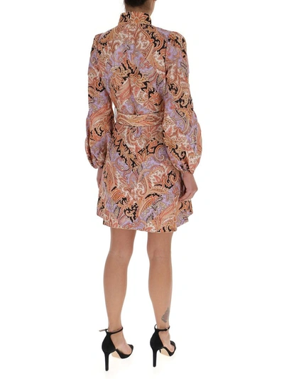 Shop Zimmermann Paisley Print Mini Dress In Multi