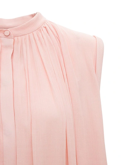 Shop Alexander Mcqueen Ruffled Asymmetric Dress In Pink