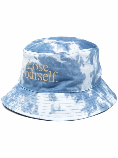 Shop Paco Rabanne Tie-dye Print Bucket Hat In 蓝色