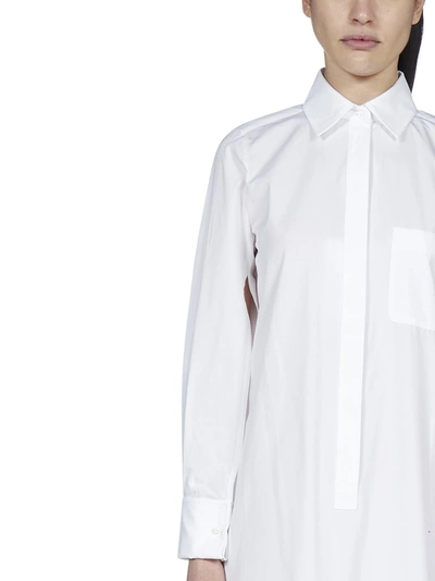 Shop Max Mara Odile Maxi Shirt Dress In White