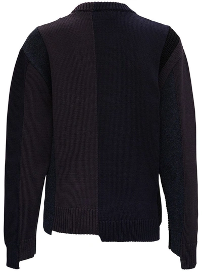 Shop Balenciaga Panelled Logo Sweater In Multi