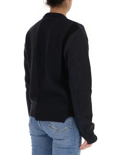 Shop Balenciaga Panelled Logo Sweater In Multi