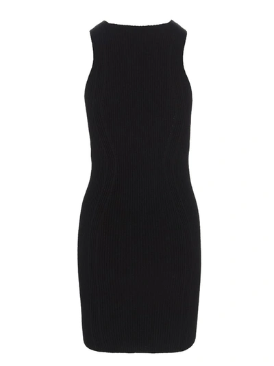 Shop Balmain Crystal Embellished Mini Dress In Black