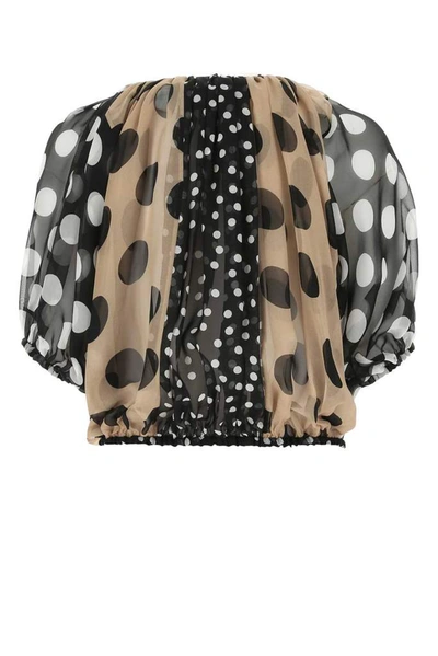 Shop Dolce & Gabbana Polka Dot Blouse In Multi