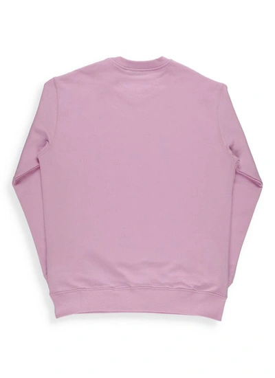 Shop Msgm Metallic Logo Print Sweatshirt In Pink
