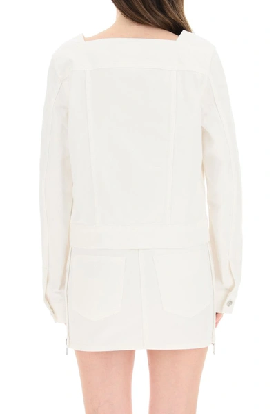 Shop Givenchy Square Neck Slim In White