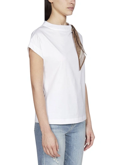 Shop Herno Silk Scarf Embellished T In White