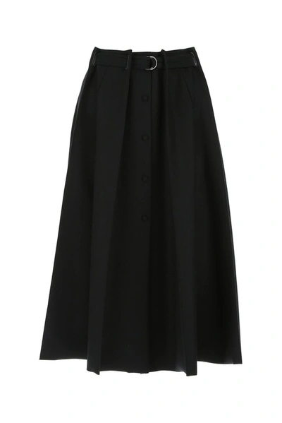 Shop Fendi Belted Pleated A In Black
