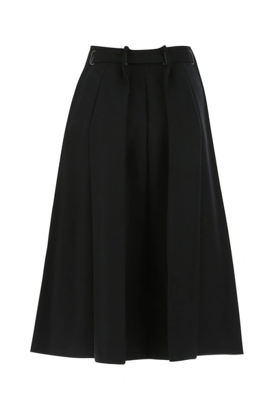 Shop Fendi Belted Pleated A In Black
