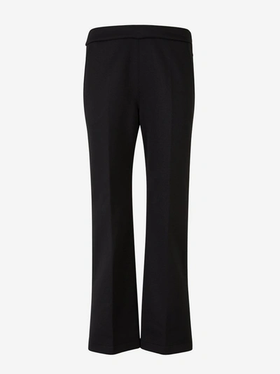 Shop Jil Sander Cropped Flared Trousers In Black