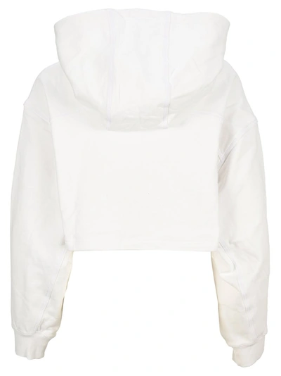 Shop Adidas By Stella Mccartney Futureplayground Cropped Hoodie In White