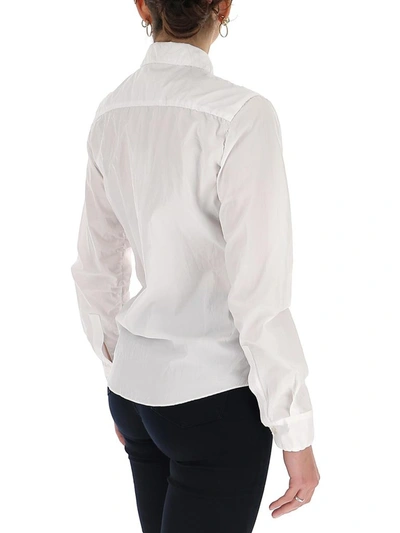 Shop Marni Ruched Detail Shirt In White