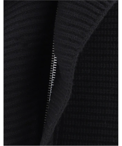 Shop Sacai Asymmetric Knitted Skirt In Black