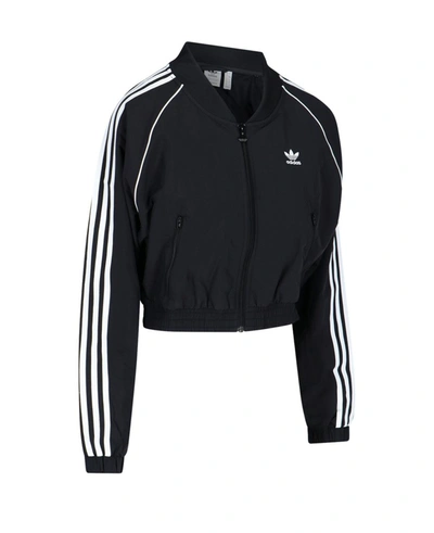 Shop Adidas Originals Adicolor Classic Cropped Track Jacket In Black