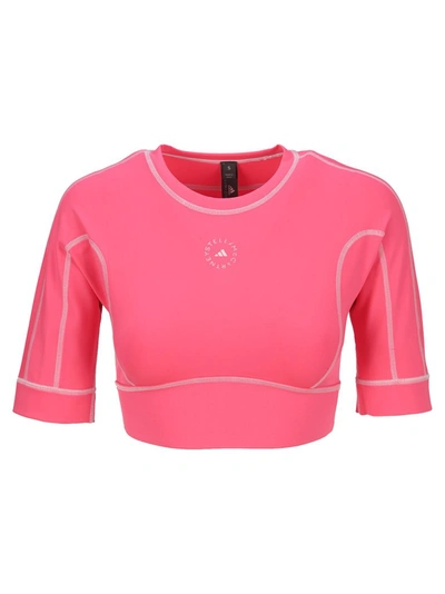 Shop Adidas By Stella Mccartney Truestrength Yoga Crop Top In Pink