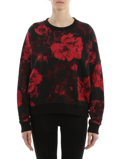 Shop Alexandre Vauthier Floral Print Sweatshirt In Multi