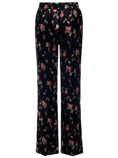 Shop Red Valentino Redvalentino Sweet Roses Print Pants In Black