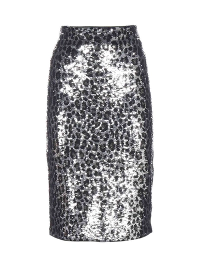 Shop Michael Michael Kors Sequin Embellished Pencil Skirt In Multi