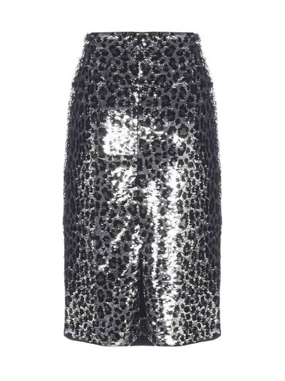 Shop Michael Michael Kors Sequin Embellished Pencil Skirt In Multi