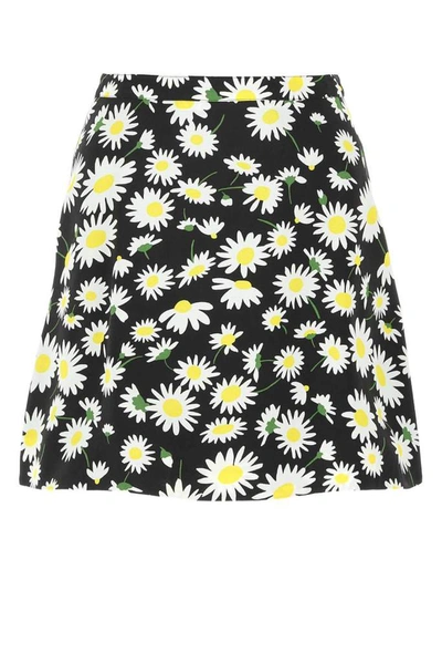 Shop Saint Laurent Daisy Sablé Mini Skirt In Multi