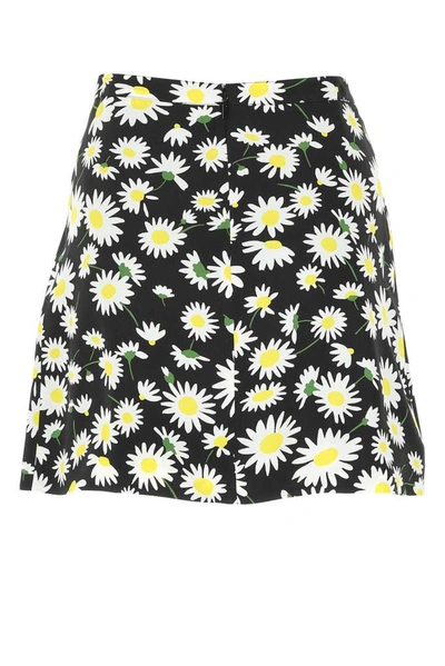 Shop Saint Laurent Daisy Sablé Mini Skirt In Multi