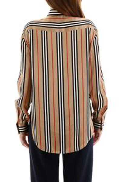 Shop Burberry Icon Stripe Shirt In Multi