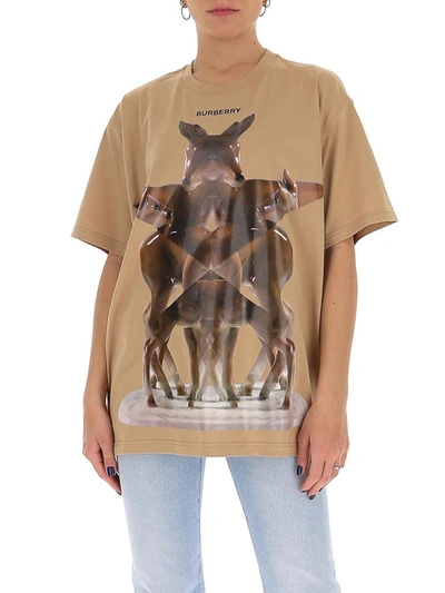 Shop Burberry Graphic Print T In Beige