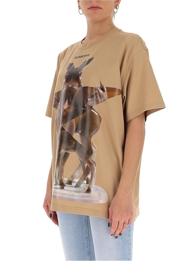 Shop Burberry Graphic Print T In Beige