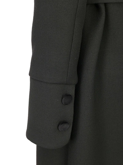 Shop Dolce & Gabbana Fur Collar Coat In Black