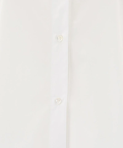 Shop Aspesi Poplin Longline Shirt In White