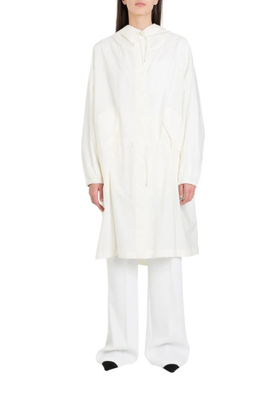 Shop Jil Sander Logo Raincoat In White