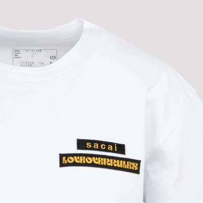 Sacai White X Hank Willis Thomas Logo Print T-shirt | ModeSens