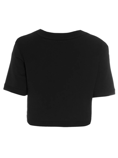Shop Moschino Inside Out Teddy Cropped T In Black