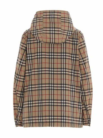Shop Burberry Everton Vintage Check Hooded Jacket In Beige