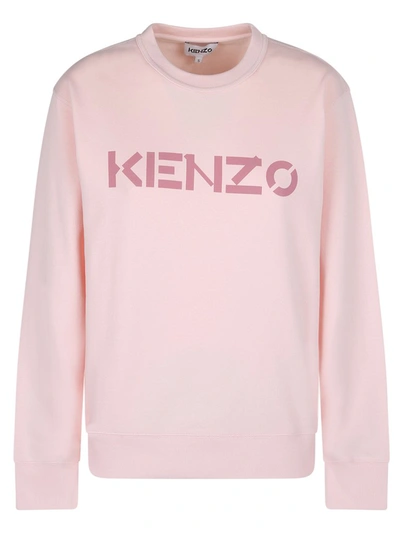 Shop Kenzo Logo Printed Sweatshirt In Pink