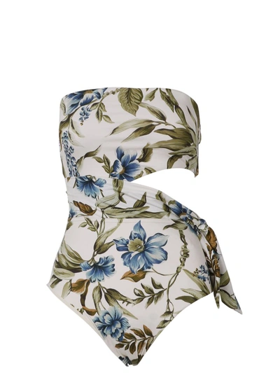 Shop Zimmermann Aliane Floral Print Scarf In Multi