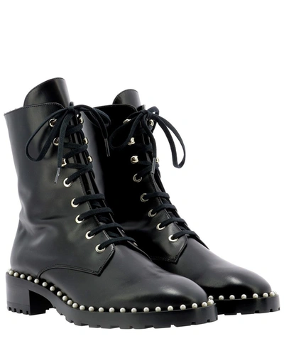 Shop Stuart Weitzman Allie Military Boots In Black