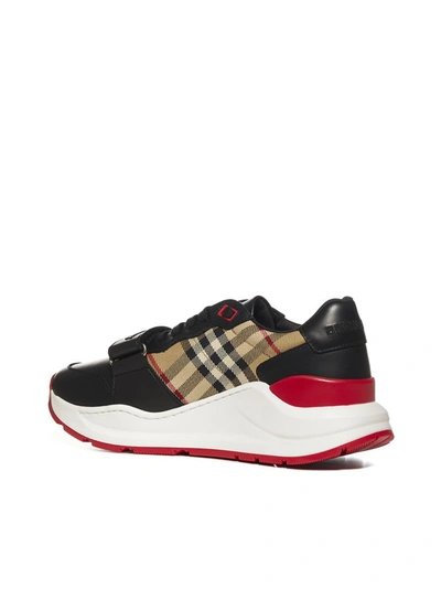 Shop Burberry Ramsey Check Print Sneakers In Multi