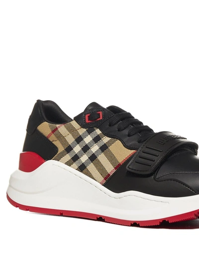 Shop Burberry Ramsey Check Print Sneakers In Multi