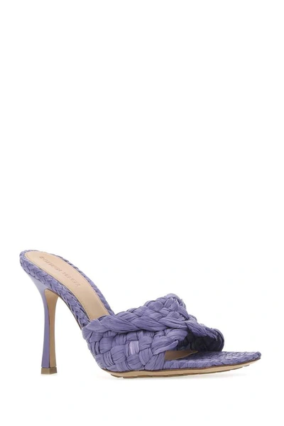 Shop Bottega Veneta Stretch Heel Sandals In Purple
