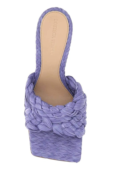 Shop Bottega Veneta Stretch Heel Sandals In Purple