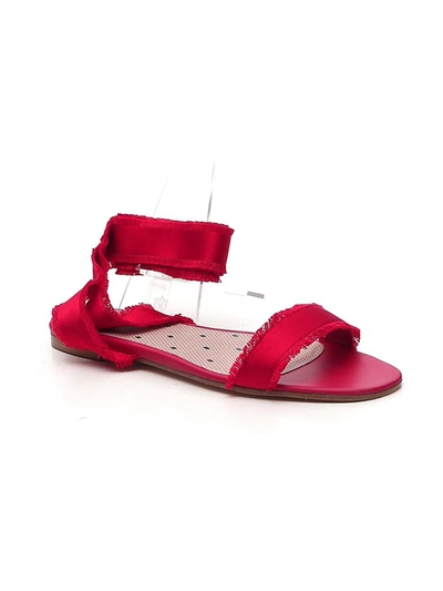 Shop Red Valentino Redvalentino Ankle Strap Flat Sandals