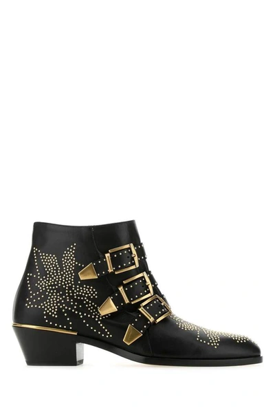 Shop Chloé Susanna Embellished Boots In Black