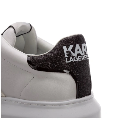 Shop Karl Lagerfeld Logo Embellished Low In White