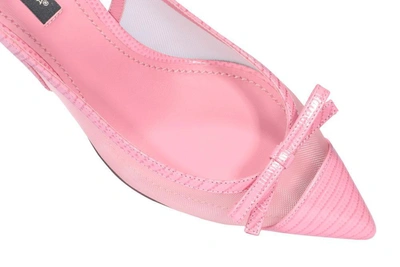 Shop Dolce & Gabbana Bow Detail Slingback Pumps In Pink