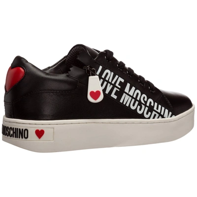 Shop Love Moschino Side Zip Low In Black