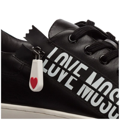 Shop Love Moschino Side Zip Low In Black